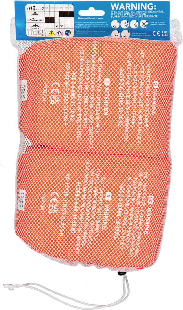New sustainable Softies Foam Swim Armbands Lime/Orange                              2-6 year, 15-30 kg