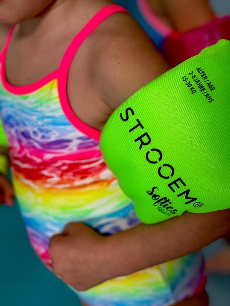 New sustainable Softies Foam Swim Armbands Lime/Orange                              2-6 year, 15-30 kg