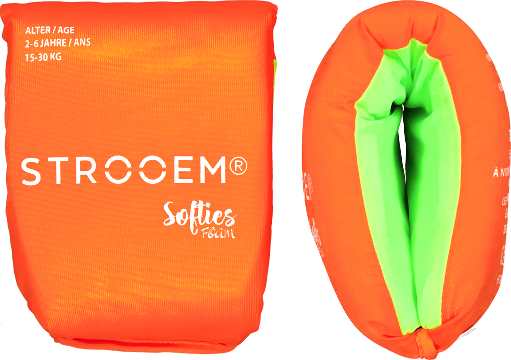 Softies Foam Swim Armbands Orange-Lime                              2-6 year, 15-30 kg