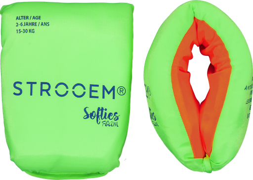 [200311-LO] 
Softies Foam Swim Armbands. Lime/Orange,  0-2 years,0-15 kg
